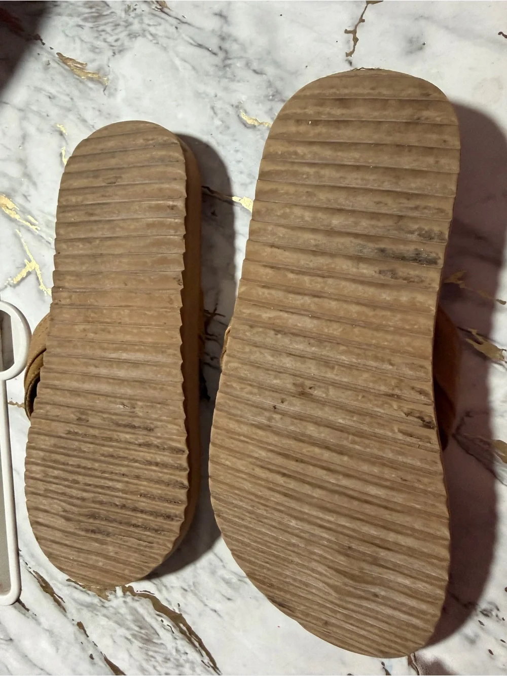 Old Navy Kids Suede Strap Sandals in Tan